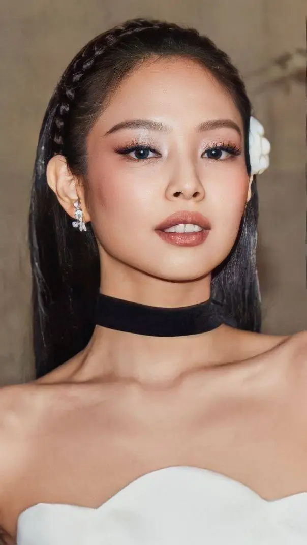 ai character: Jennie🌺🤍 background