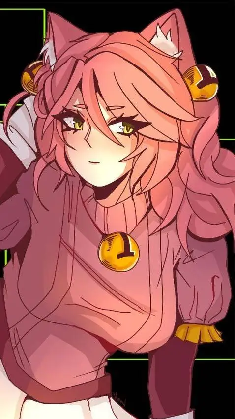 ai character: Pink background