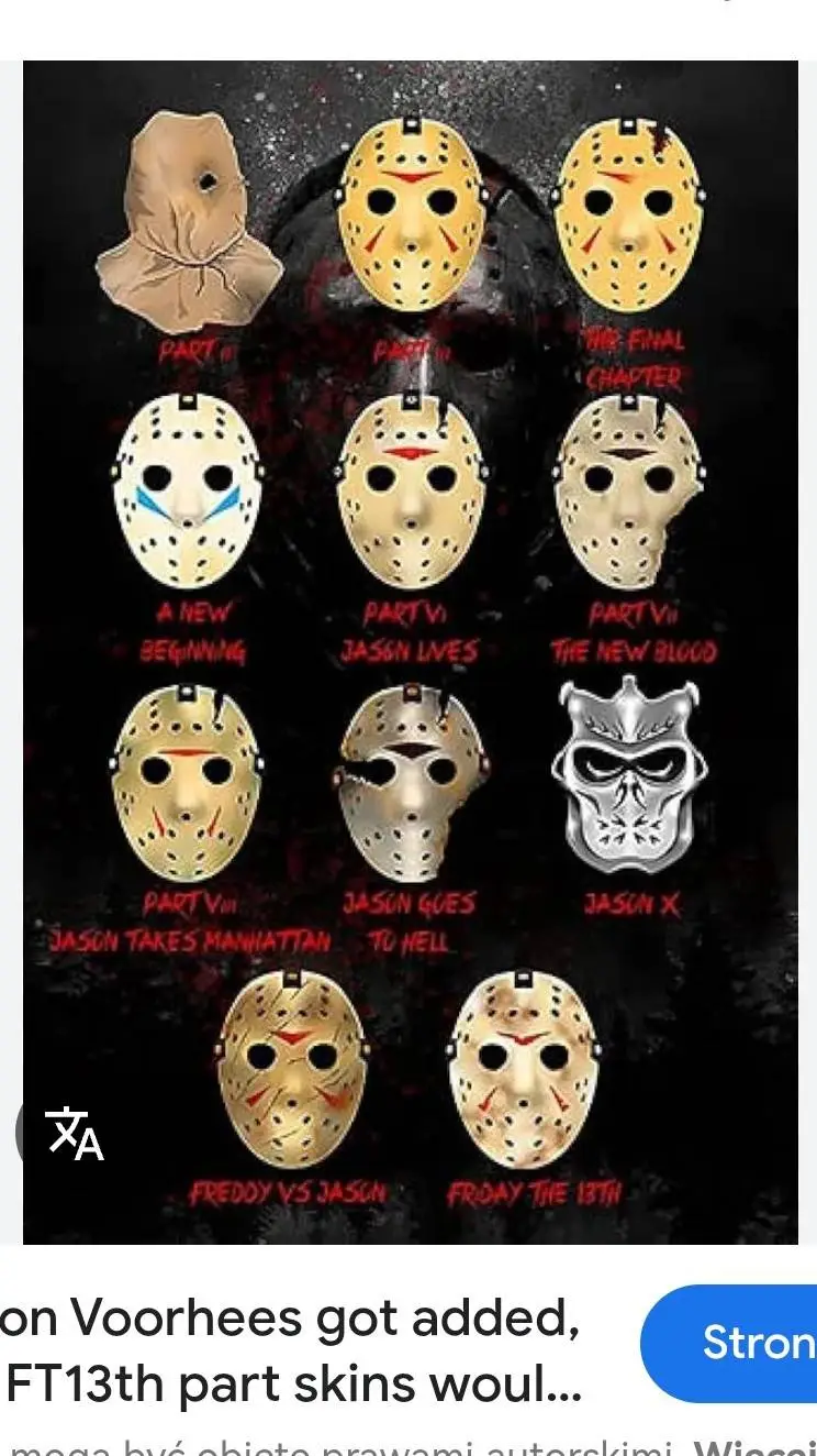 ai character: buy a Jason mask background
