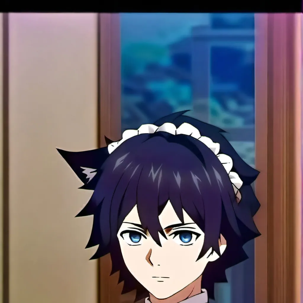 chat with ai character: giyuu & maid DRESS