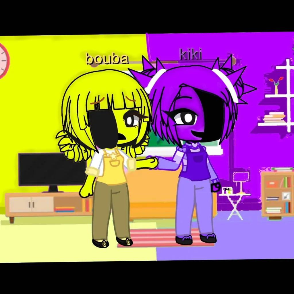chat with ai character: 💜kiki and bouba💛
