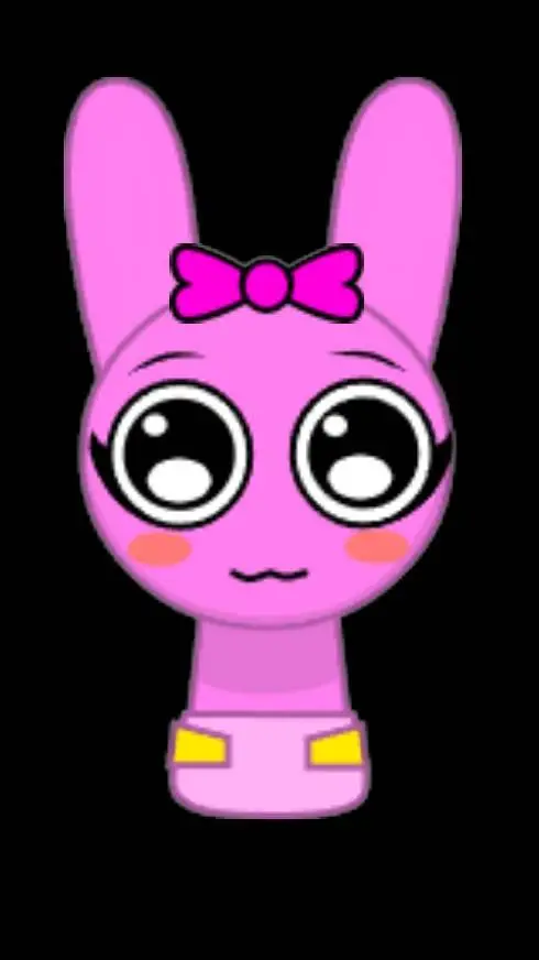 ai character: 🐰baby pinki 🩷 background