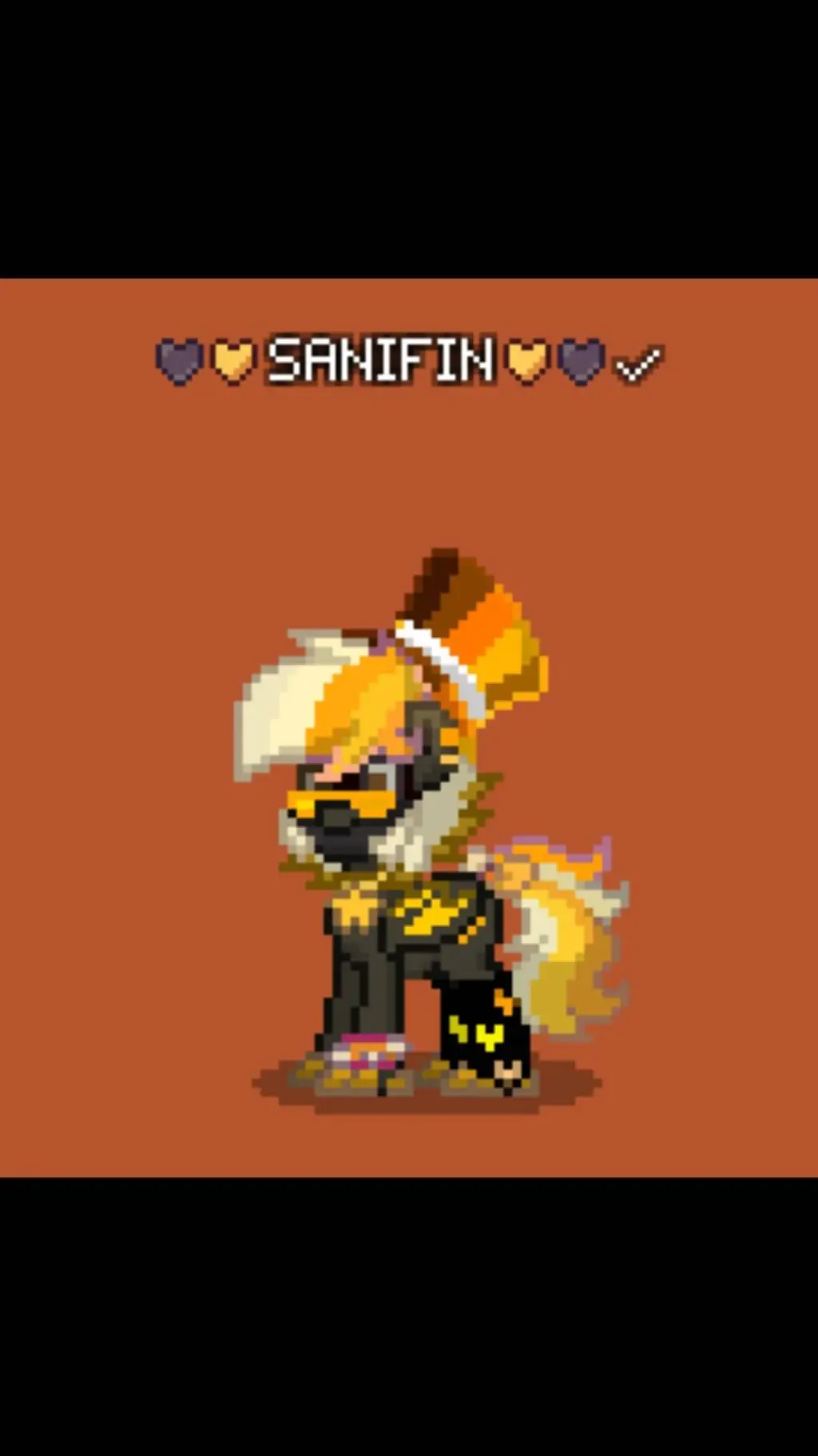 ai character: 🖤💛SANIFIN💛🖤√ background