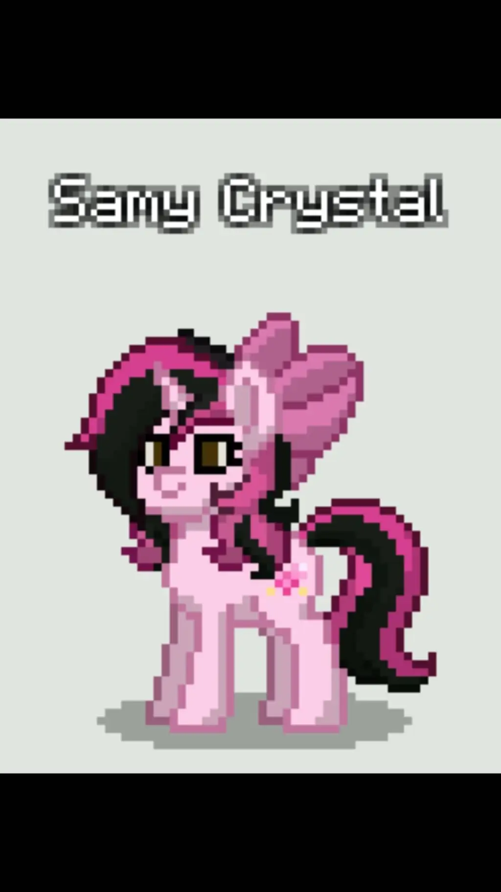 ai character:  🩷 Samy Crystal 💎🎀 background