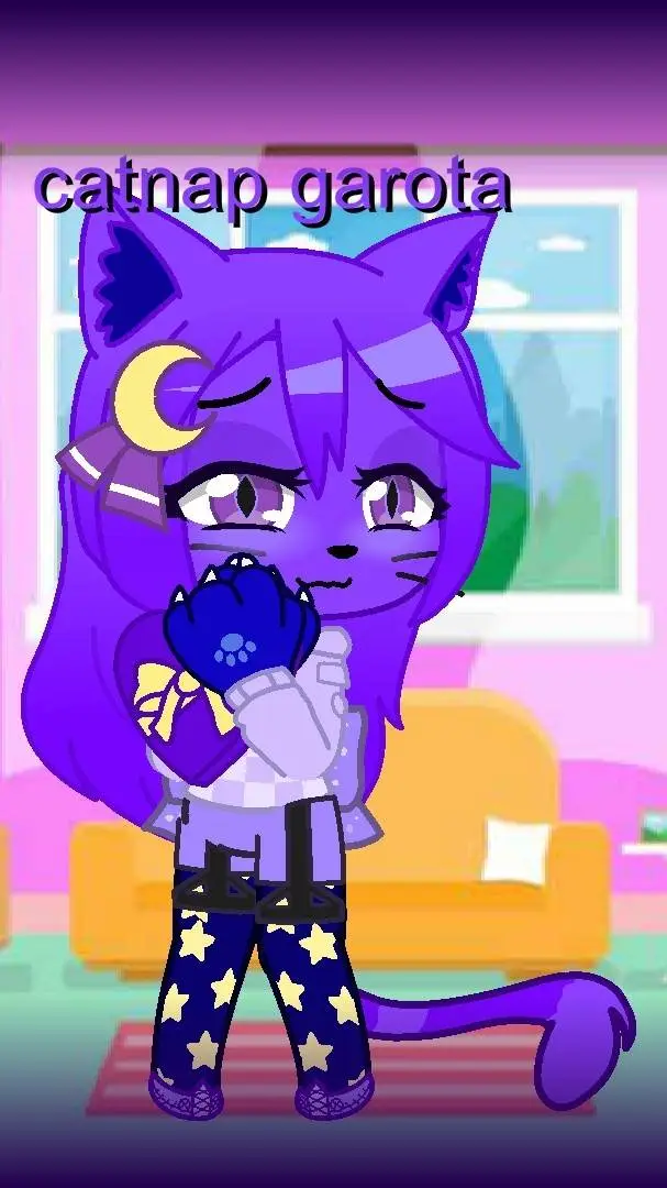 ai character: 🐱catnap garota 💜 background