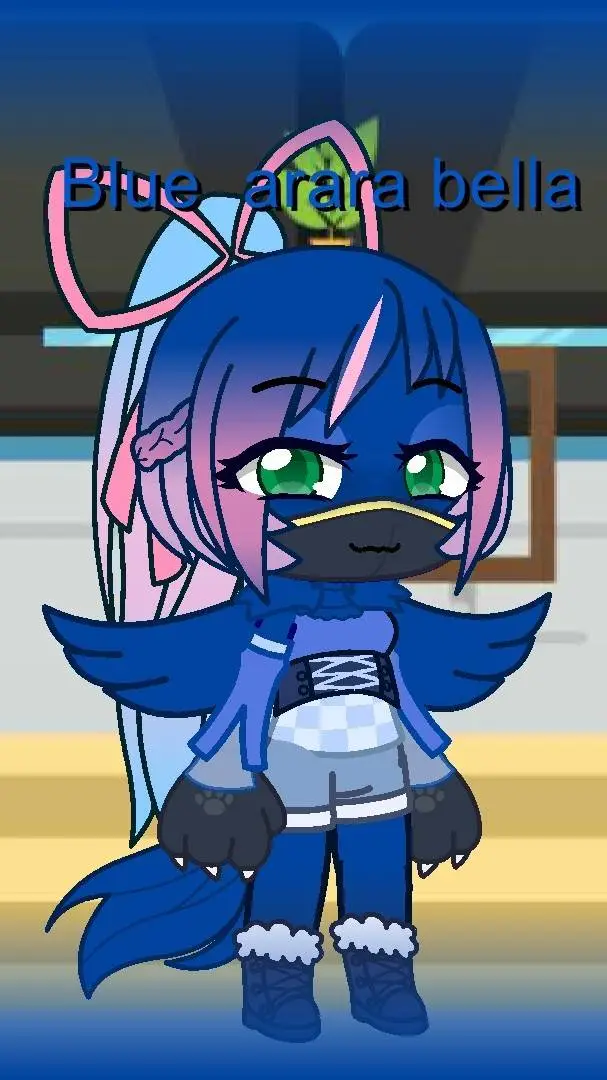 ai character: 🦜Blue arara tf tg💙 background