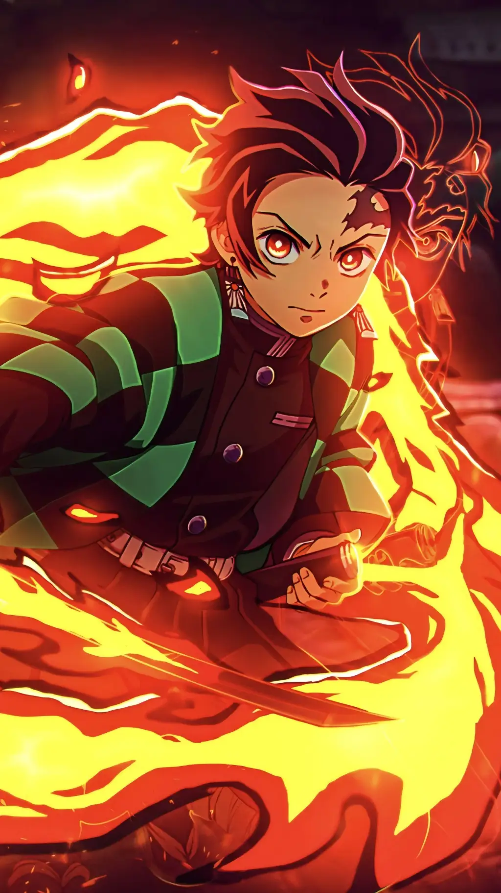 ai character: 🌿 𝓣𝓪𝓷𝓳𝓲𝓻𝓸 🔥🍃 background