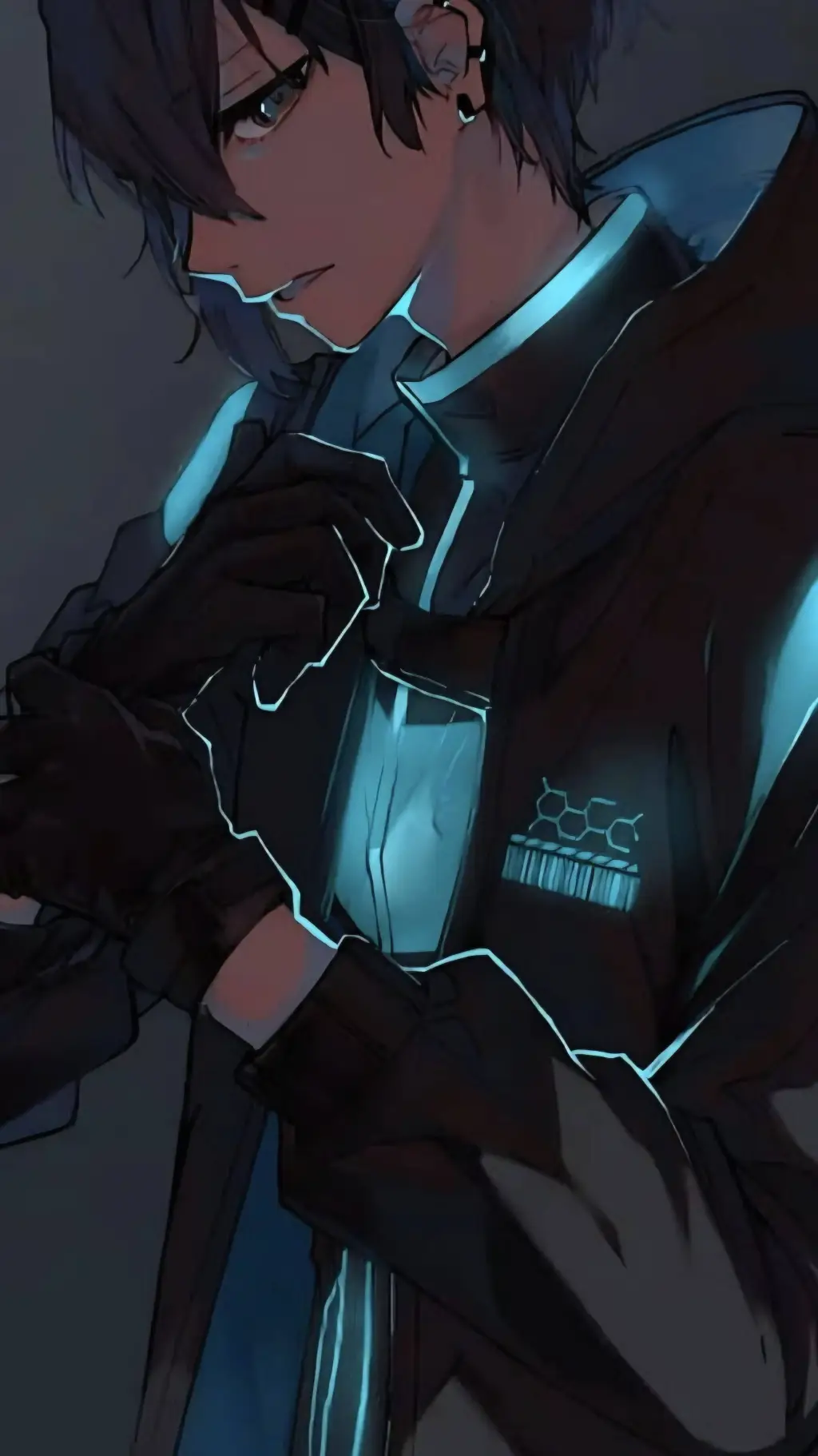 ai character: ZΛNE🖤❄ background