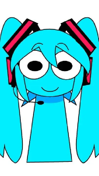 ai character: Miku Cyan Sprunki background