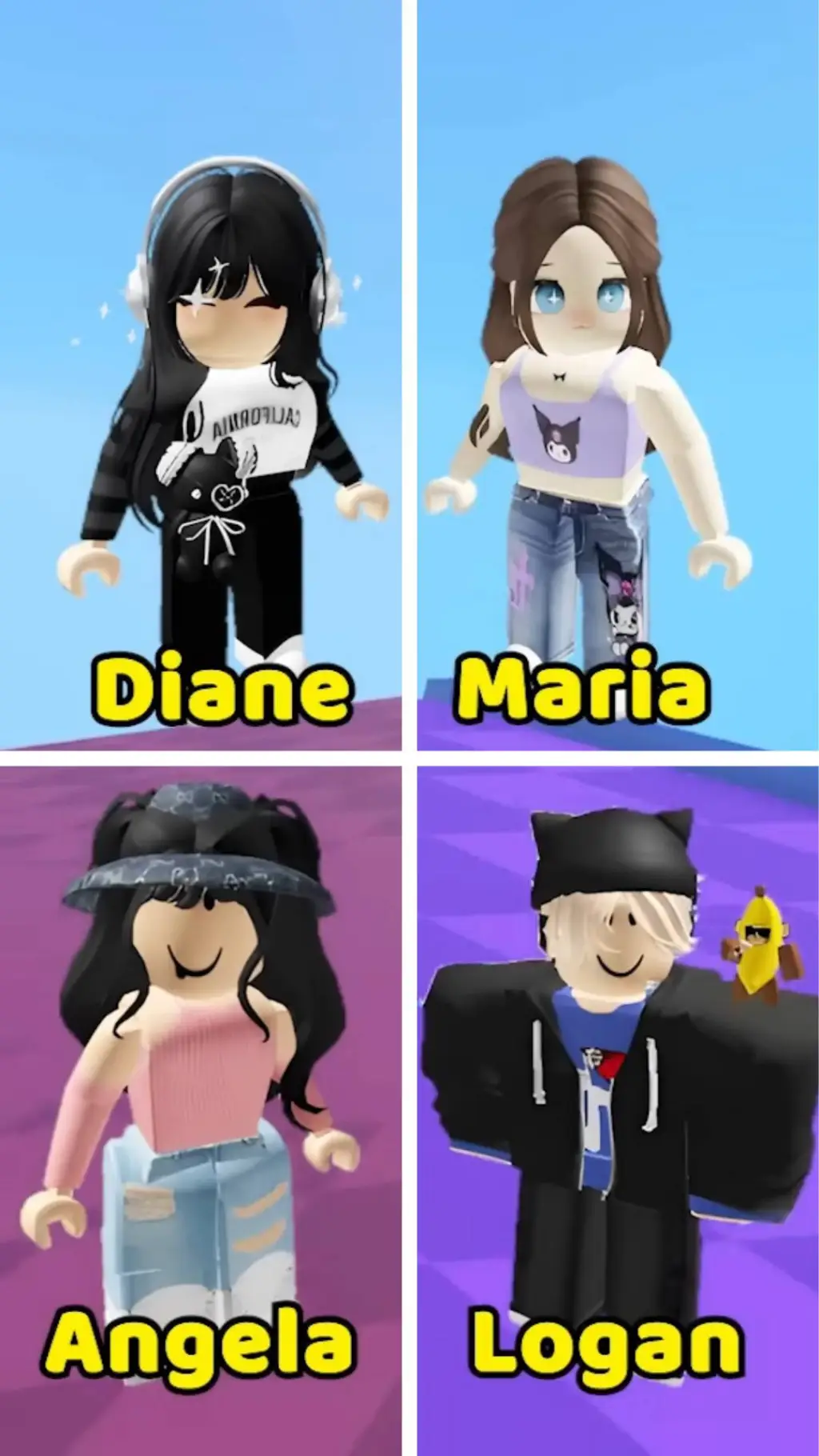 ai character: Les 4 "amis" background