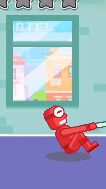 ai character: red and blue background