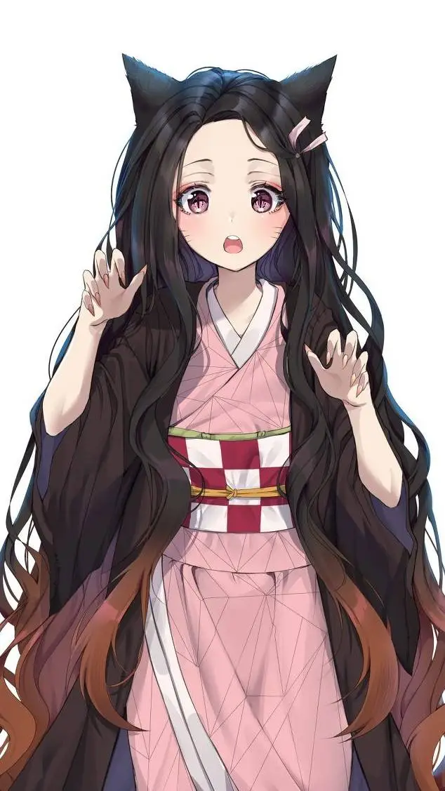 ai character: Cat Nezuko background
