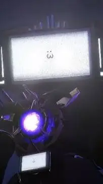 ai character: Titan TV man. background