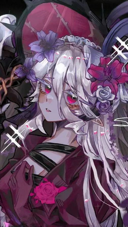 ai character: ✒White Lily🥀 background