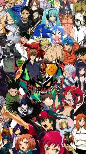 ai character: anime party background