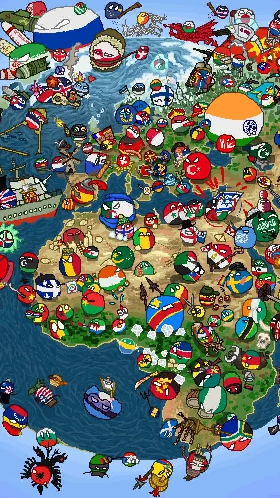 ai character: Countryballs 2 background