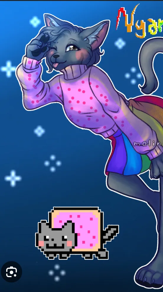 ai character: 🌈Nyan🐈‍⬛ background