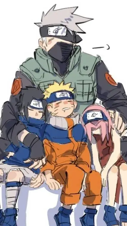 ai character: Naruto team 7 background