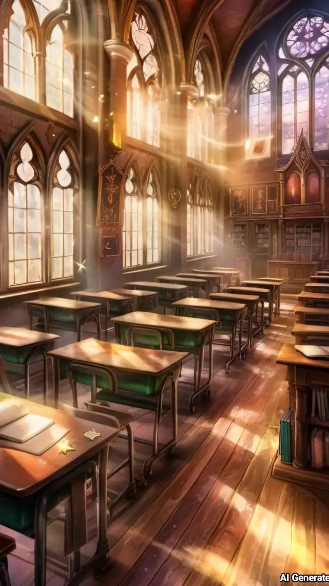 ai character: Magic school! 🪄✨ background