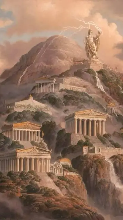 ai character: Greek gods  background