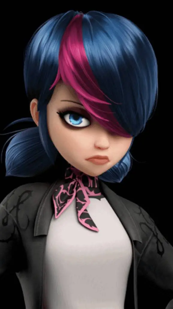 ai character: emo marinette  background