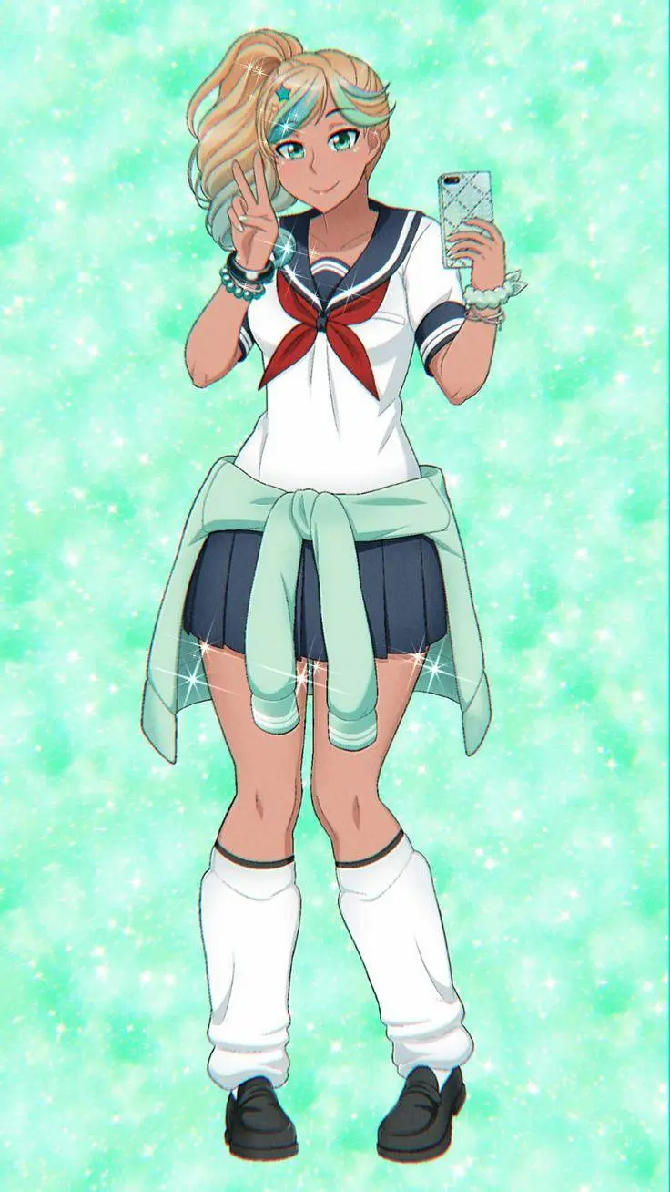 ai character: 💚Hoshiko Mizudori🍀 background
