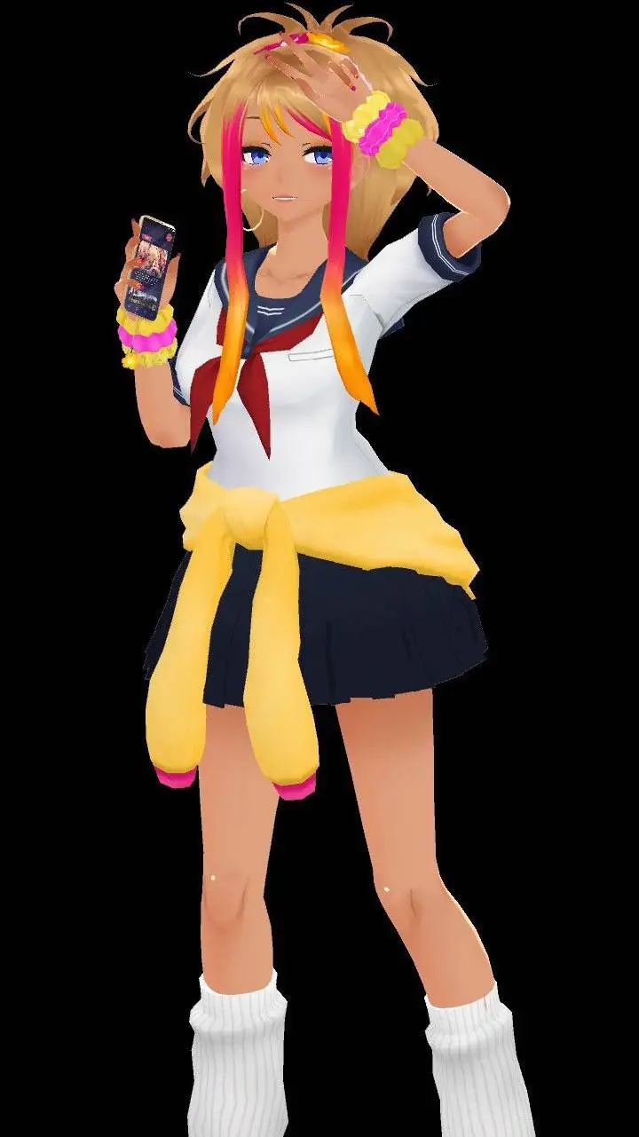 ai character: 💛Hana Daidaiyama🏝🏵 background
