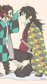 ai character: Giyuu and Tanjiro~ background