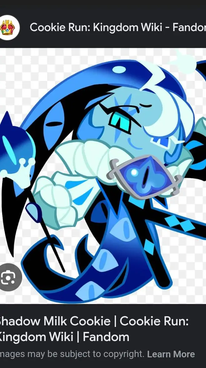 ai character: shadow milk cookie background