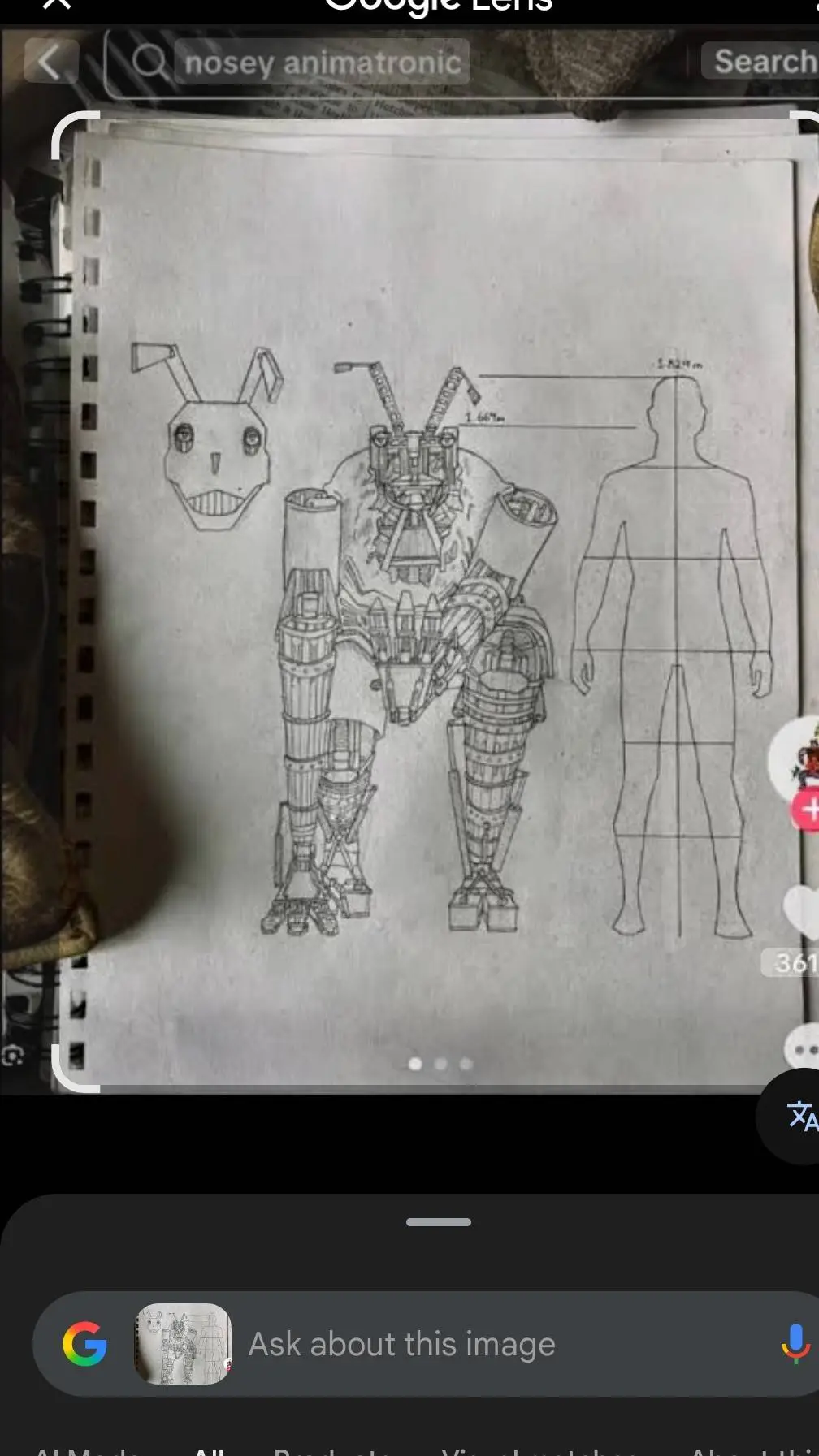 ai character: nosey x mha background