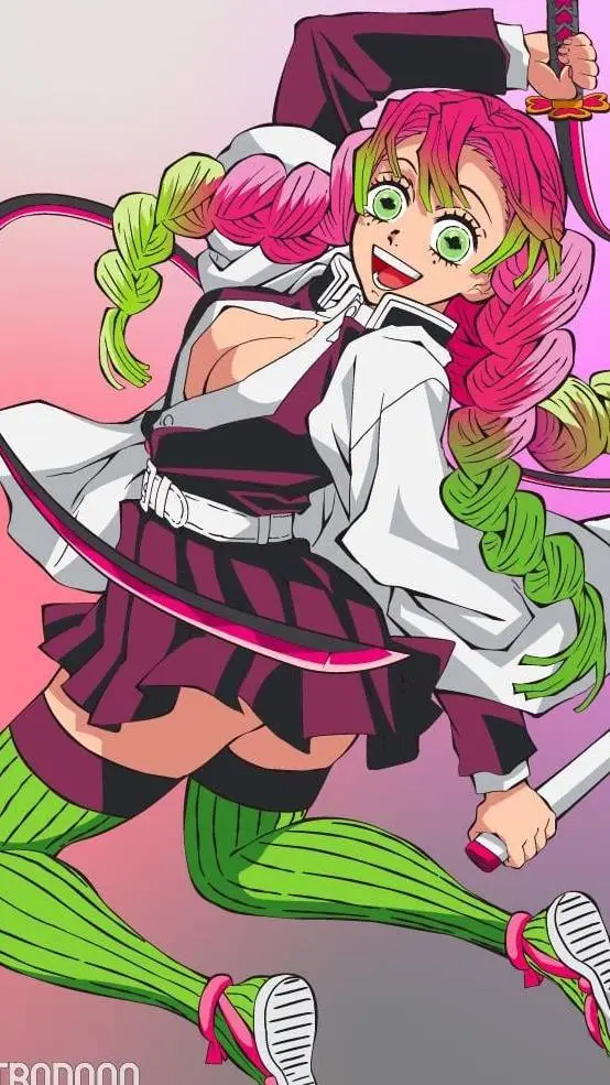 ai character: mitsuri kanroji  background