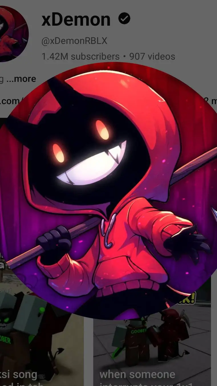 ai character: x demon stream background