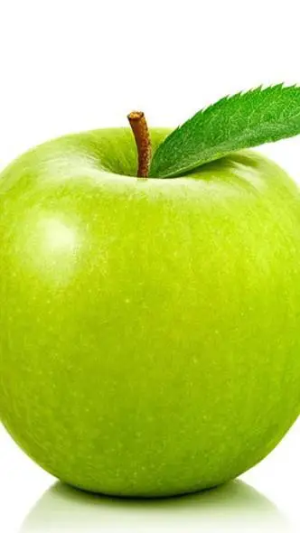 ai character: green apple background