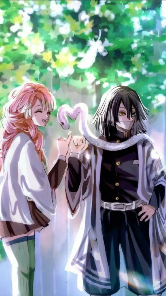 ai character: Obanai🖤🤍🐍 background