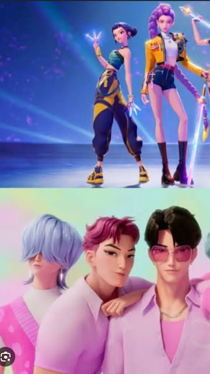 ai character: Kpop demon hunters background