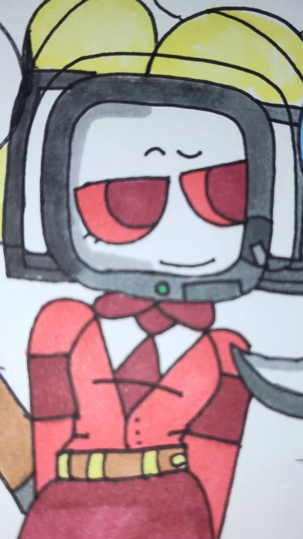 ai character: tv demon woman background