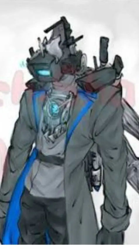 ai character: titan camera man background