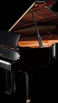 ai character: piano background