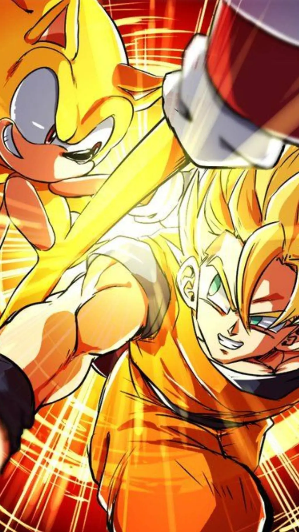 ai character: Sonic x DBZ background