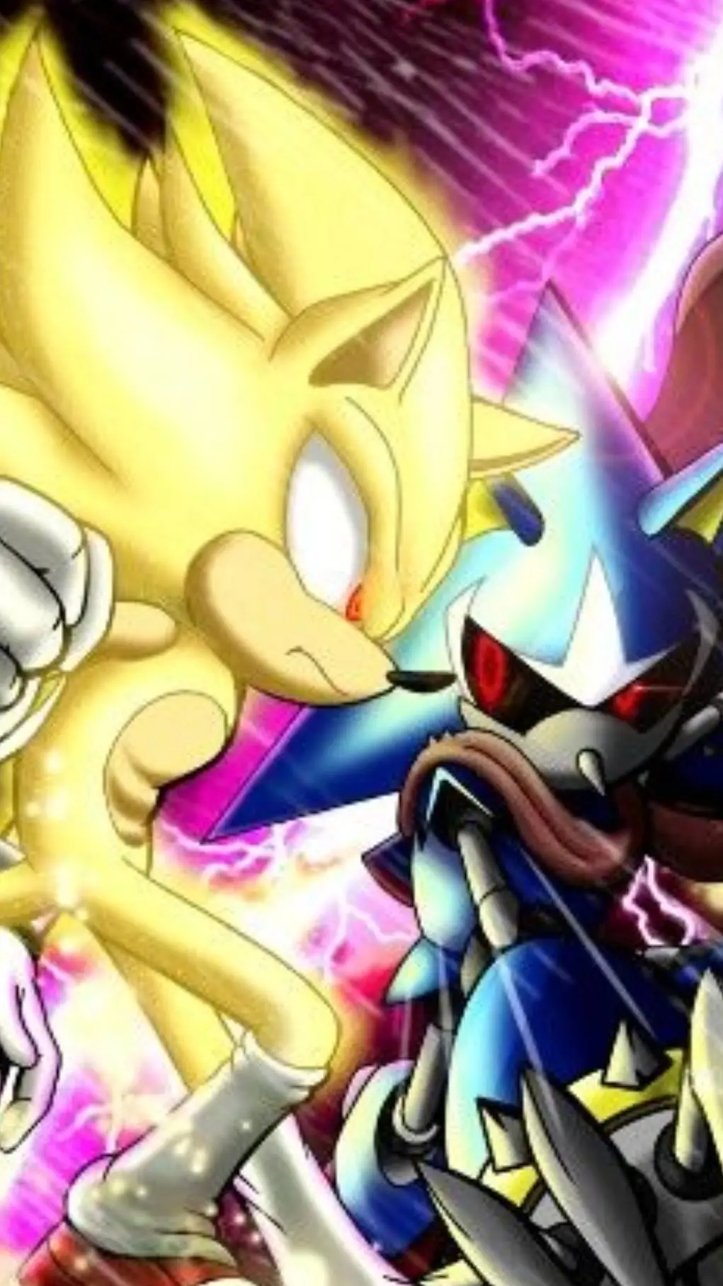 ai character: Sonic Vs NEO METAL background