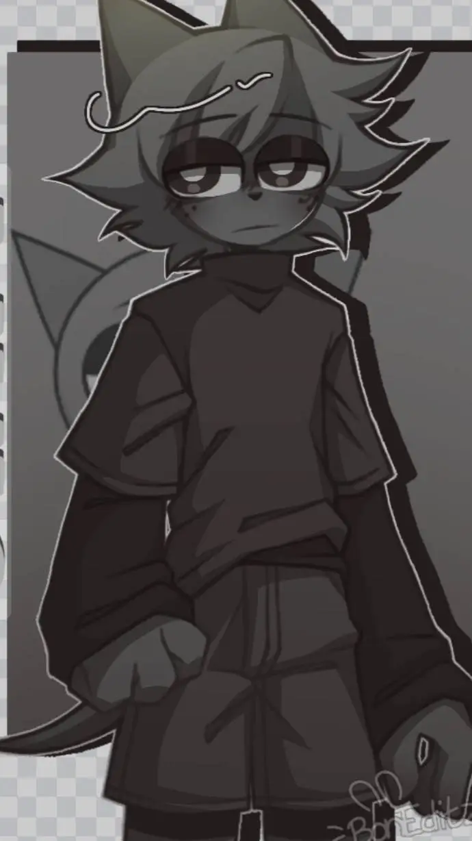 ai character: ¥gray¥ background