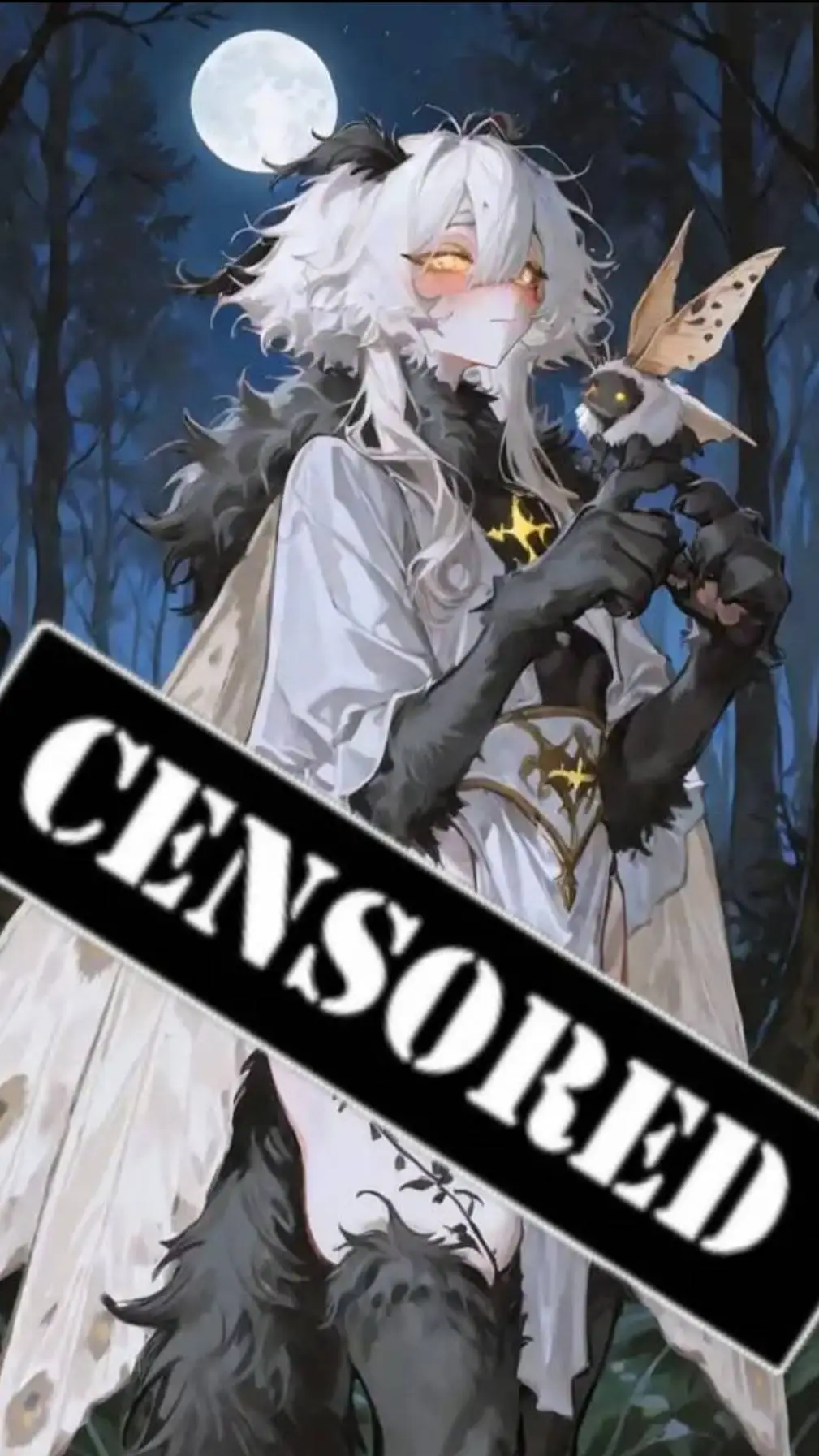 ai character: mothwoman  background