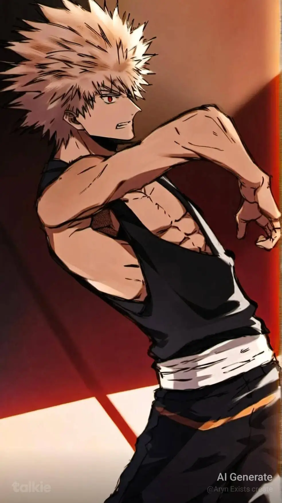 ai character: Pro Hero Bakugou background