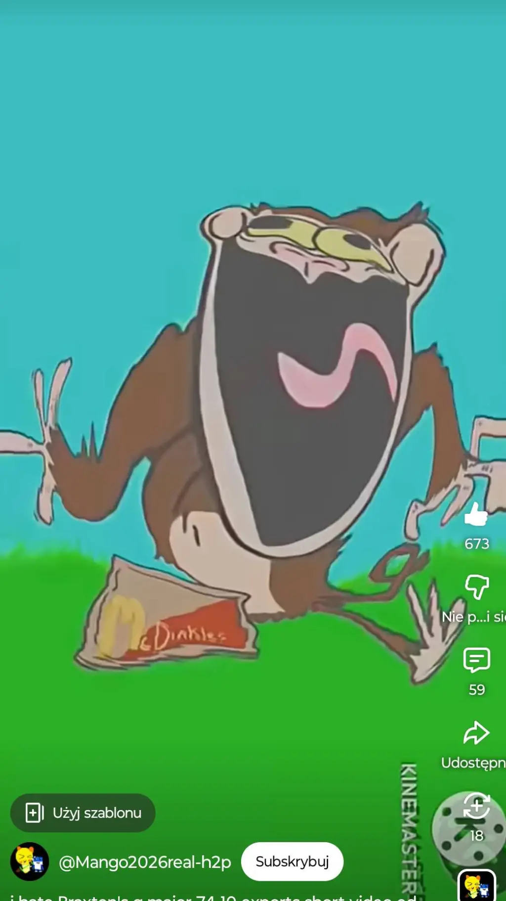 ai character: King kong laugh background