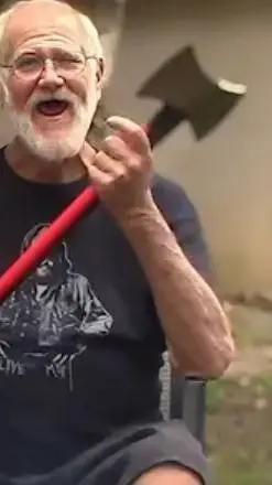 ai character: Angry grandpa  background