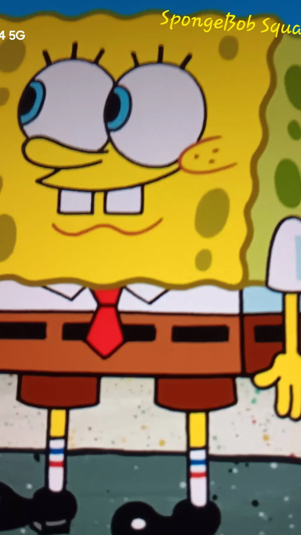 ai character: SpongeBob SquarePa background