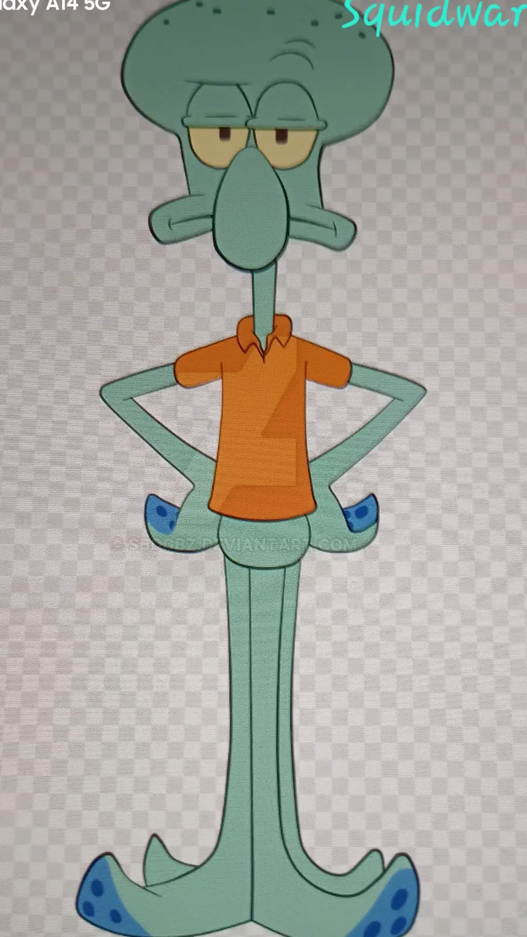 ai character: Squidward background
