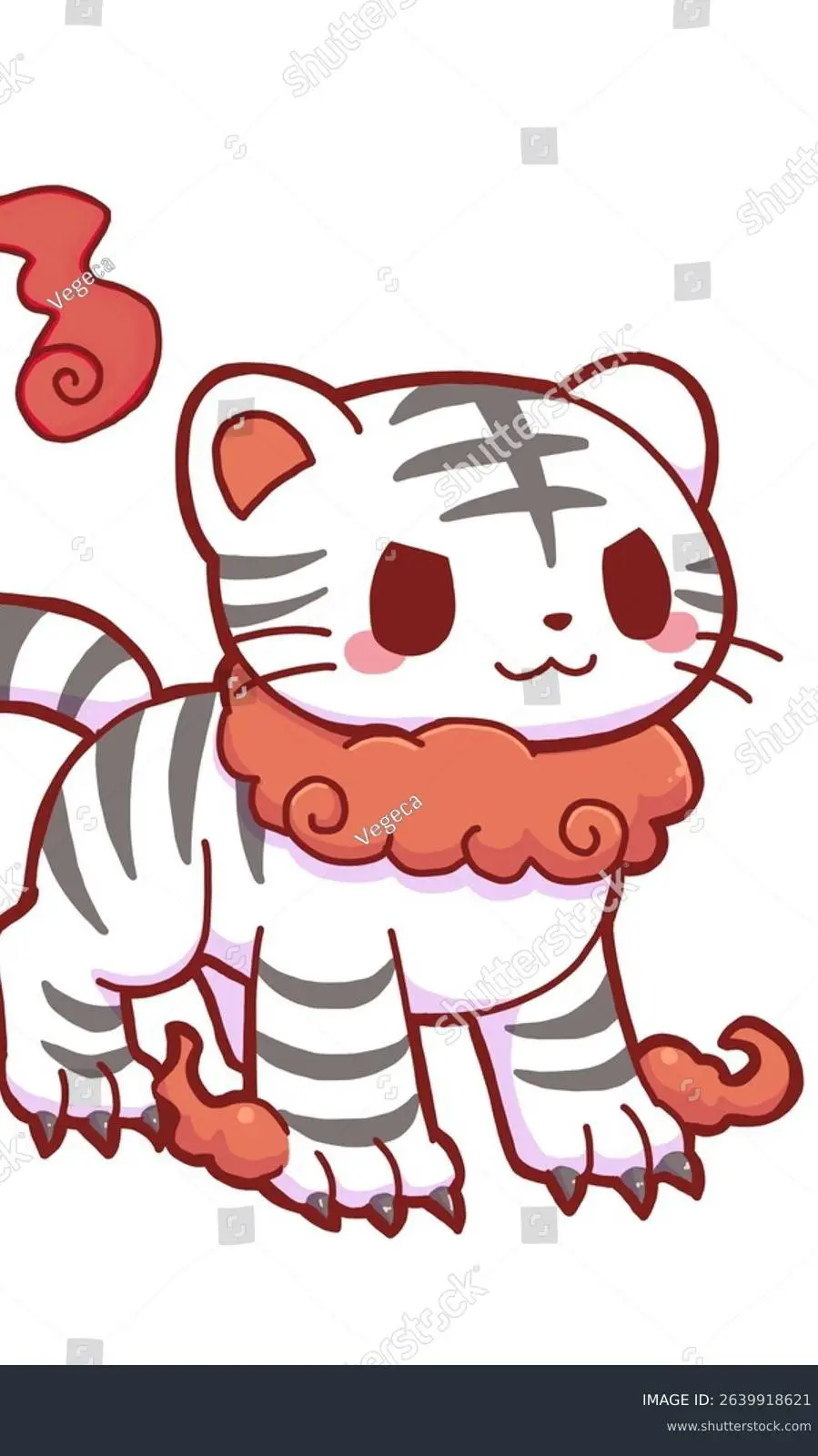 ai character: pet snow tiger background
