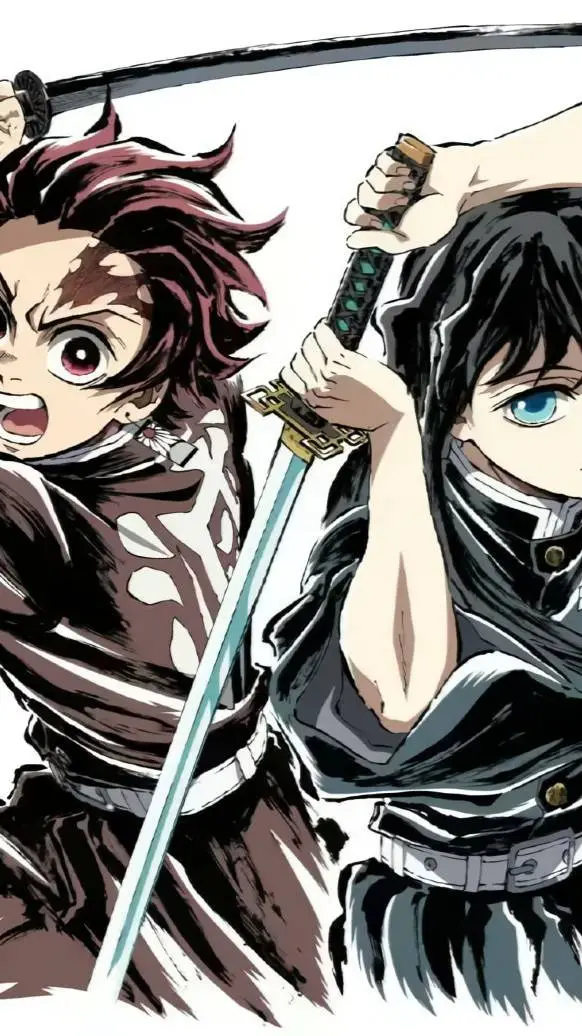 ai character: tanjiro y tokito- background