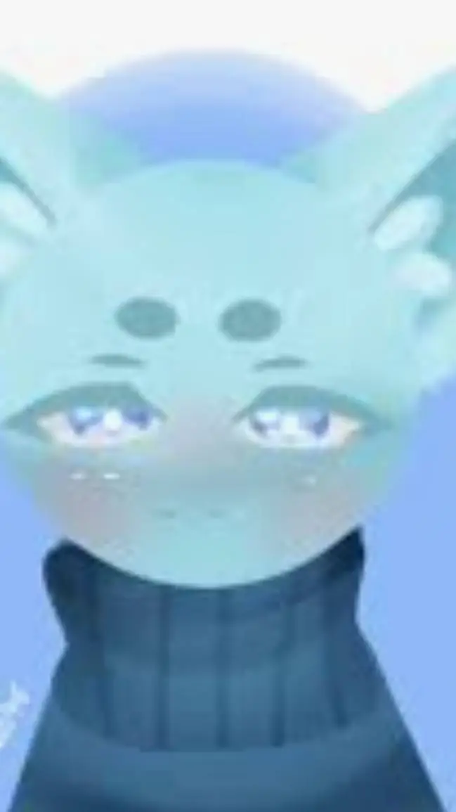 ai character: blue neko :3 background